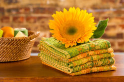 sunflower-inspired kitchen towels